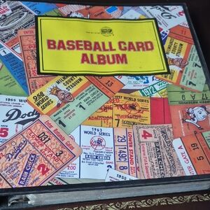 Vintage Baseball Card Album with Colorful Cover